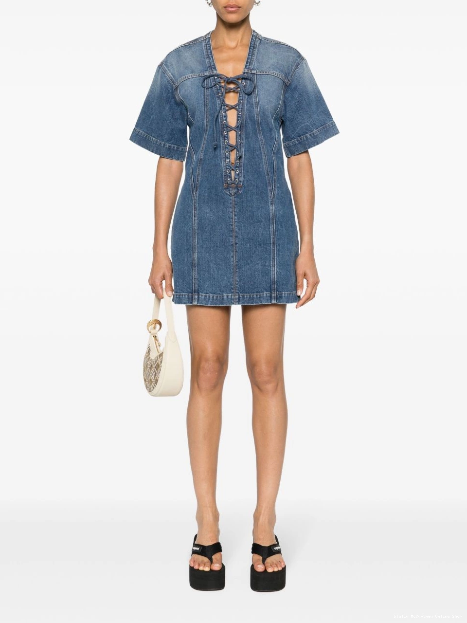 Cheap Stella McCartney Women denim dress mini panelled 0815